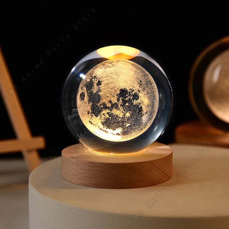 3D Crystal Ball Glowing Lamp