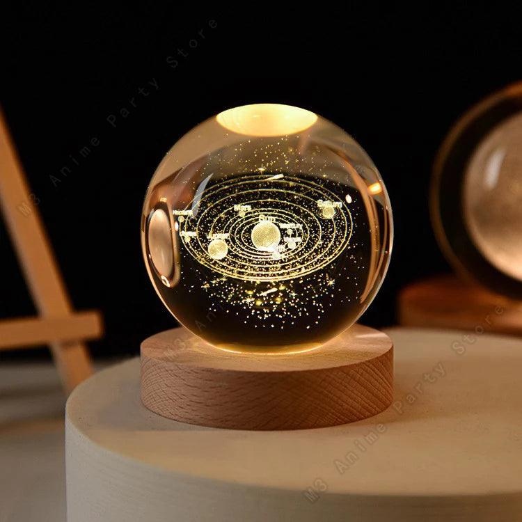 3D Crystal Ball Glowing Lamp